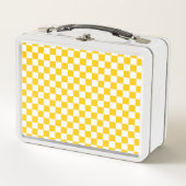 Lunch Box Damier jaune et blanc de mandarine (Devant)