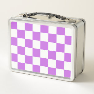 Lunch Box Damier magenta visuel classique