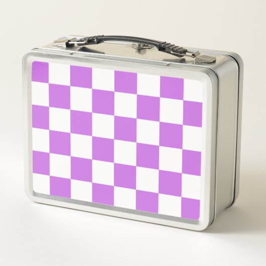 Lunch Box Damier magenta visuel classique (Dos)