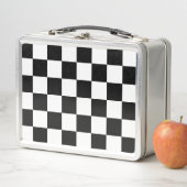 Lunch Box Damier noir classique (En situation)