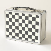 Lunch Box Damier noir décalé et blanc décalé (Dos)