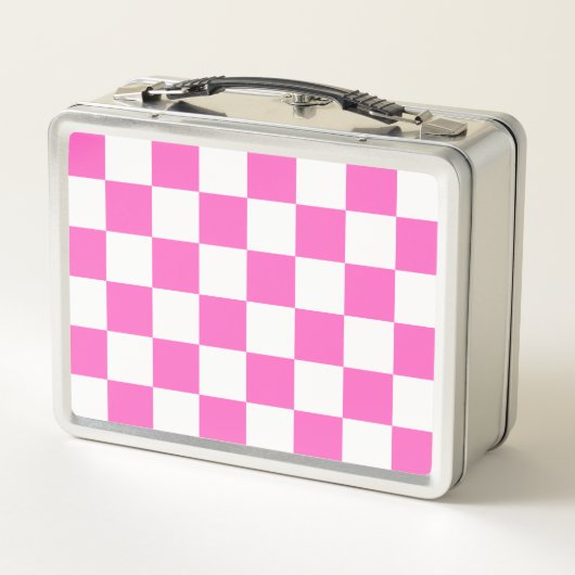Lunch Box Damier rose visuel classique (Dos)