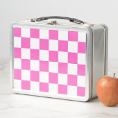 Lunch Box Damier rose visuel classique (En situation)