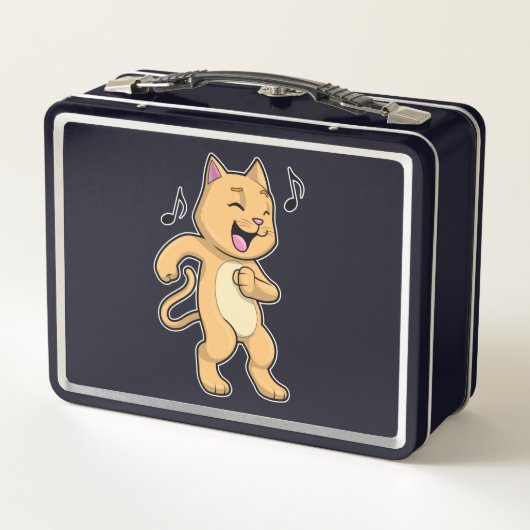 Lunch Box Danse de musique pour chat (Dos)