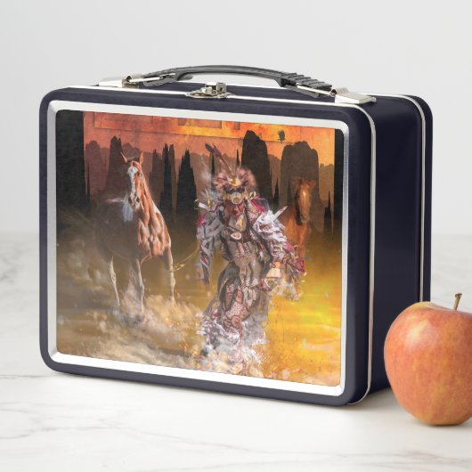 Lunch Box Danseuse amérindienne ROLLING THUNDER (En situation)