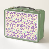 Lunch Box Dark Purple Floral Pattern | Aesthetic Seamless  (Devant)
