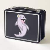 Lunch Box Dauphin avec fleur marguerite (Dos)