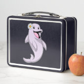 Lunch Box Dauphin avec fleur marguerite (En situation)