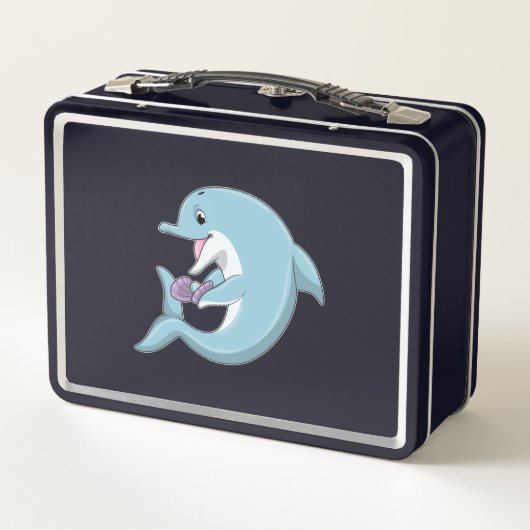 Lunch Box Dauphin avec Perle (Dos)