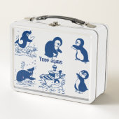 Lunch Box Dauphin, baleines et pingouins (Devant)