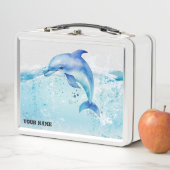 Lunch Box dauphin bleu mignon animal marin enfants (En situation)