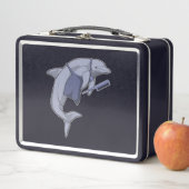 Lunch Box Dauphin en coiffeur avec peigne (En situation)