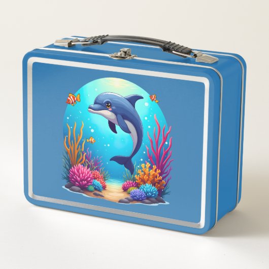 Lunch Box Dauphin géant dans le récif corallien vibrant (Devant)