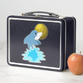 Lunch Box Dauphin nager avec lune (En situation)