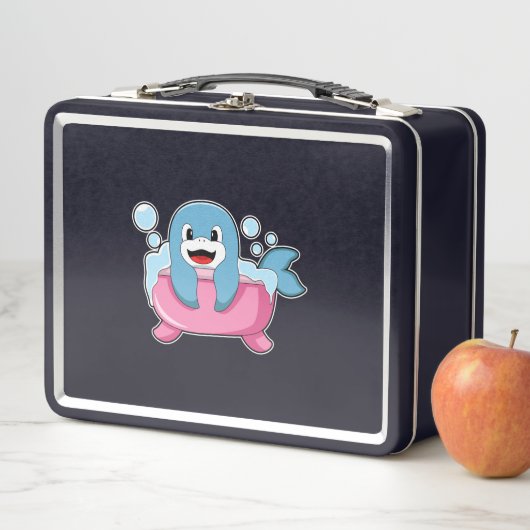 Lunch Box Dauphin sur baignoire (En situation)