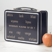 Lunch Box DE QUI S'APPELLE-T-IL ? par MMETROPOLIM / NOIR (En situation)