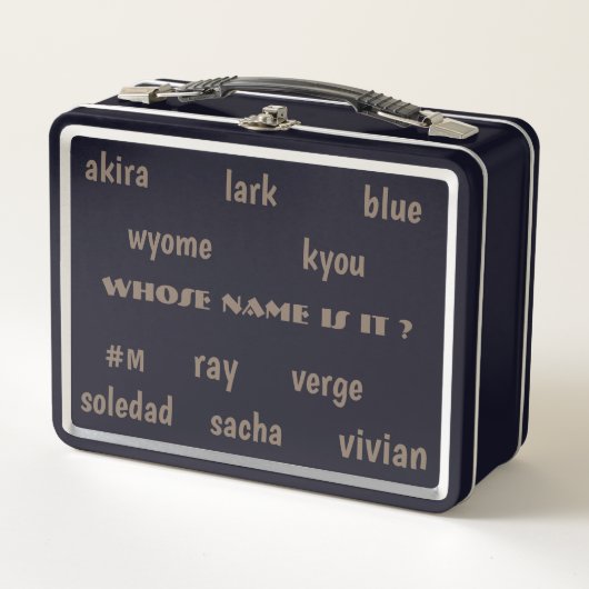 Lunch Box DE QUI S'APPELLE-T-IL ? par MMETROPOLIM / NOIR (Devant)