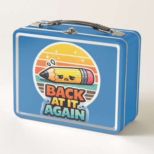 Lunch Box De retour dessus encore drôle crayon conception de (Devant)