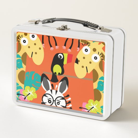 Lunch Box Décor d'animaux de la jungle de pépinière (Devant)