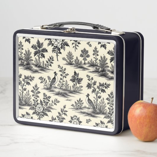 Lunch Box Decorative French toile pattern (En situation)