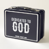 LUNCH BOX DÉDIÉ À DIEU COOL PERSONNALISABLE TEXTE BLANC (Dos)