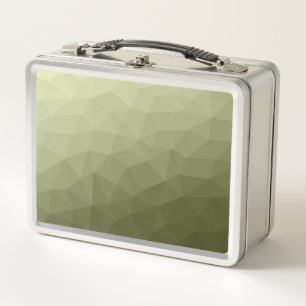 Lunch Box Dégradé vert clair de l'armée motif géométrique en