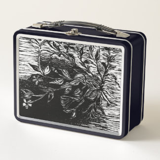 Lunch Box Déjeuner en gravure sur bois