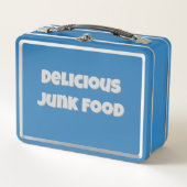 Lunch Box Délicieuse Malbouffe Retro Blue Old School (Devant)