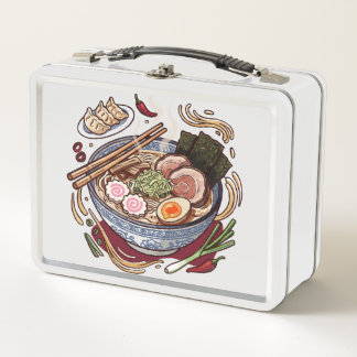 Lunch Box Délicieux ramen japonais et raviolis gyoza.