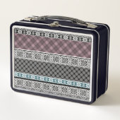 Lunch Box Dentelle patchwork noir et blanc (Devant)