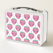 Lunch Box Des fraises endormies, mignonnes motifs. (Dos)