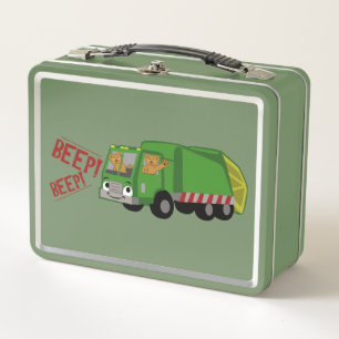 Lunch Box Des ours conduisant un camion d'ordures