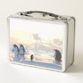 Lunch Box des pingouins qui refroidissent sur une banquise (Dos)