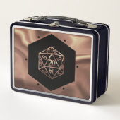 Lunch Box Dés RPG | Imaginaire cuivre Retro Tabletop PnP Gam (Devant)