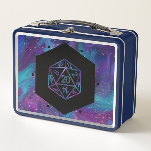 Lunch Box Dés RPG | Nebula Imaginaire Retro Tabletop PnP Gam (Devant)