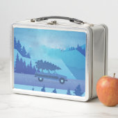 Lunch Box Descendre la route avec un arbre de Noël (En situation)