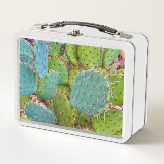 Lunch Box Désert Prickly Pear Cactus Green Garden (Devant)