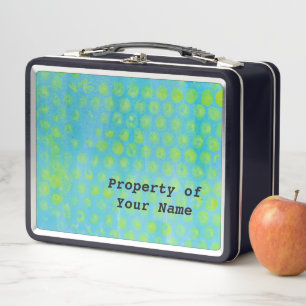 Lunch Box Design abstrait bleu et jaune