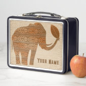 Lunch Box Design d'art tribal des éléphants (En situation)