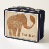 Lunch Box Design d'art tribal des éléphants (Devant)