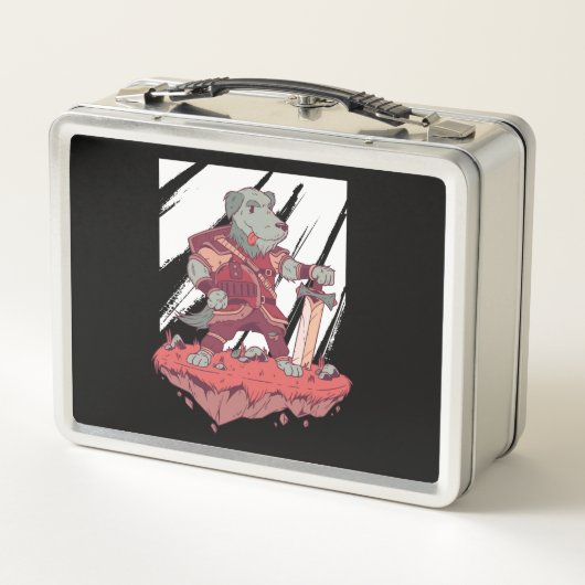 Lunch Box Design de dessin de chien chevalier (Dos)
