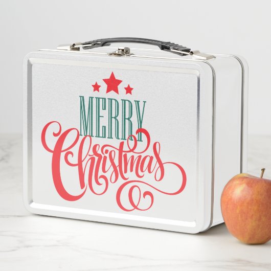 Lunch Box Design de Noël et étoiles (En situation)
