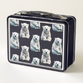 Lunch Box Design Motif animal de l'ours polaire (Dos)