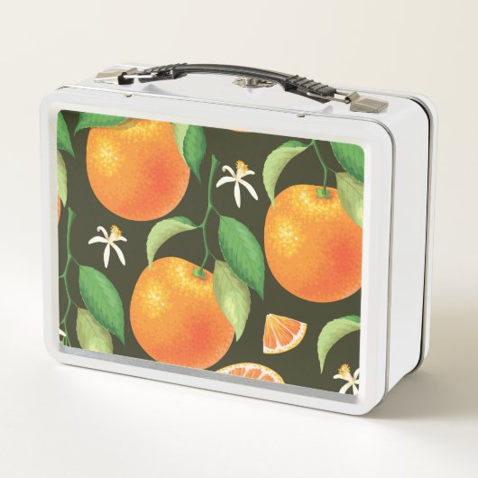 Lunch Box Design motif orange transparent. (Dos)