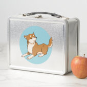 Lunch Box Design shiba bleu. (En situation)