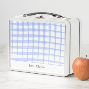 Lunch Box Design simple en lattes bleues