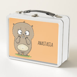 Lunch Box Dessin animé de hamster dodu adorable et étourdi