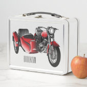 Lunch Box dessin animé de la moto Sidecar (En situation)
