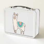 Lunch Box dessin animé de llama alpaga souriant (Dos)