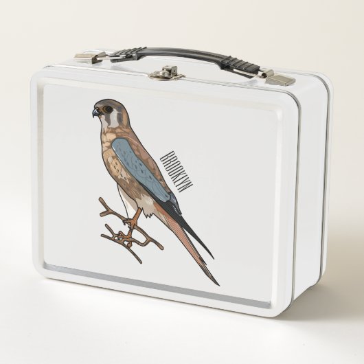 Lunch Box dessin animé d'oiseau-kestrel américain (Devant)